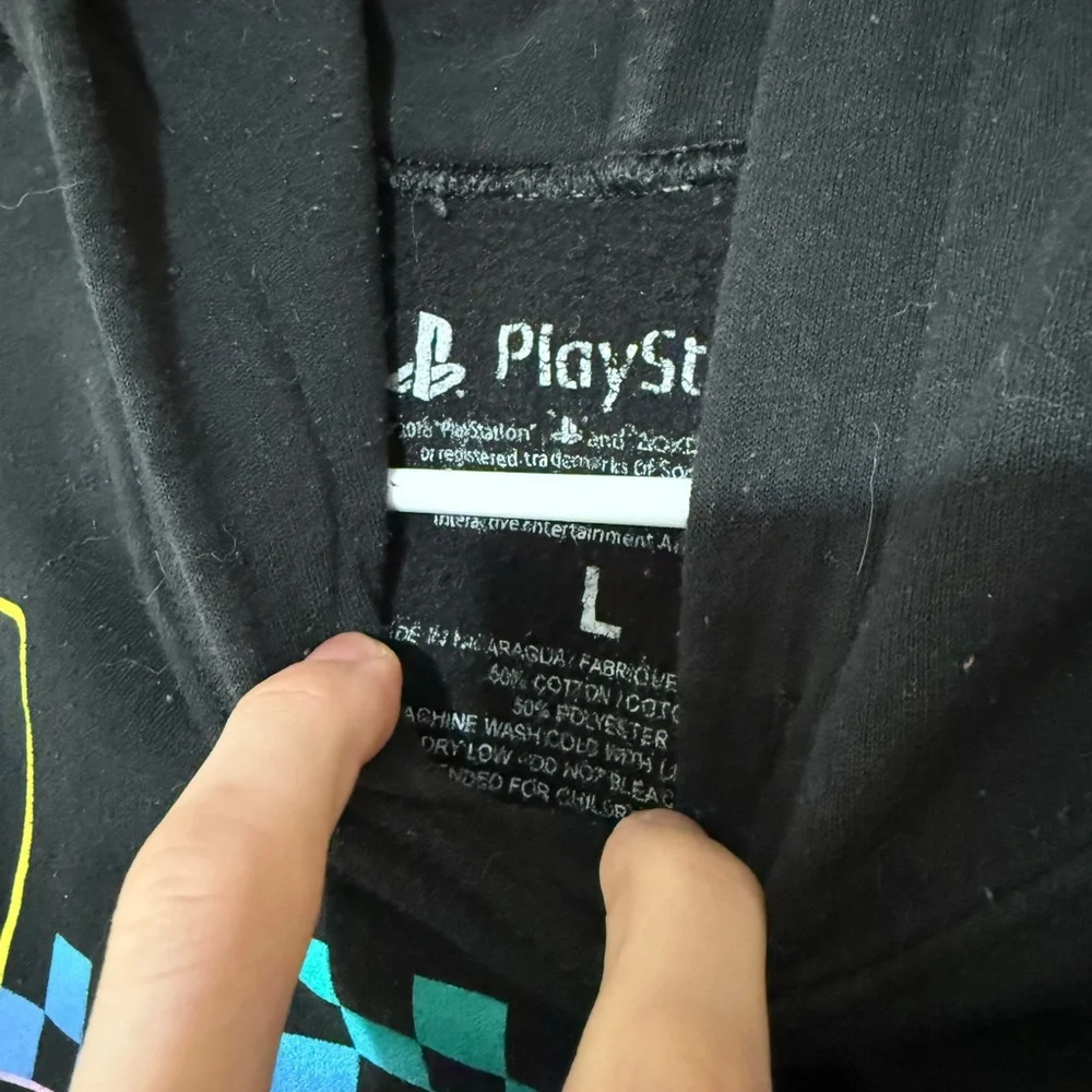Sony Black Hoodie with PlayStation Console Design